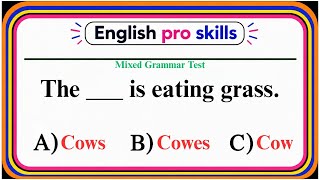 Singular & Plural English Grammar Quiz | 50 MCQs You Must Know! 🧠 | Fill in the Blanks Guide