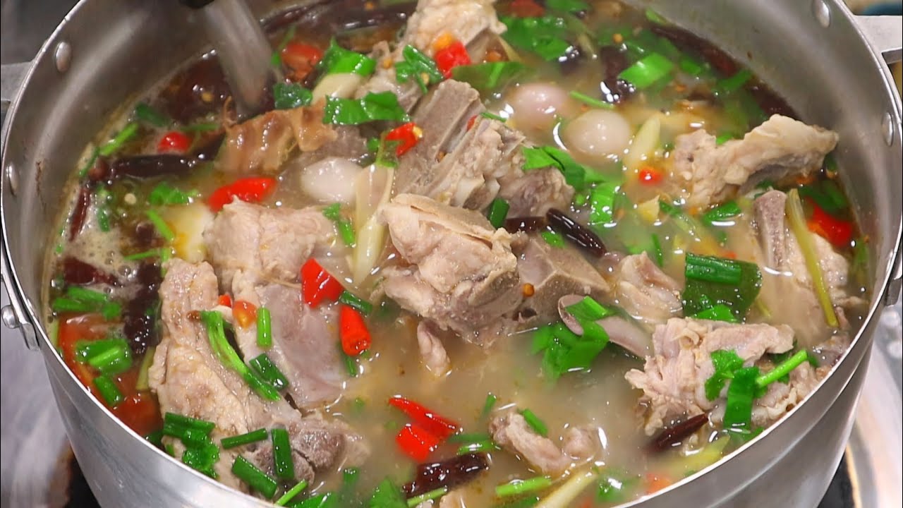 #ต้มแซ่บกระดูกเล้ง ซดน้ำร้อนๆ คล้ายหนาว 