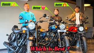 Classic 350 Vs Meteor 350 Vs Hunter 350 Royal Enfield Bike Price In Nepal 
