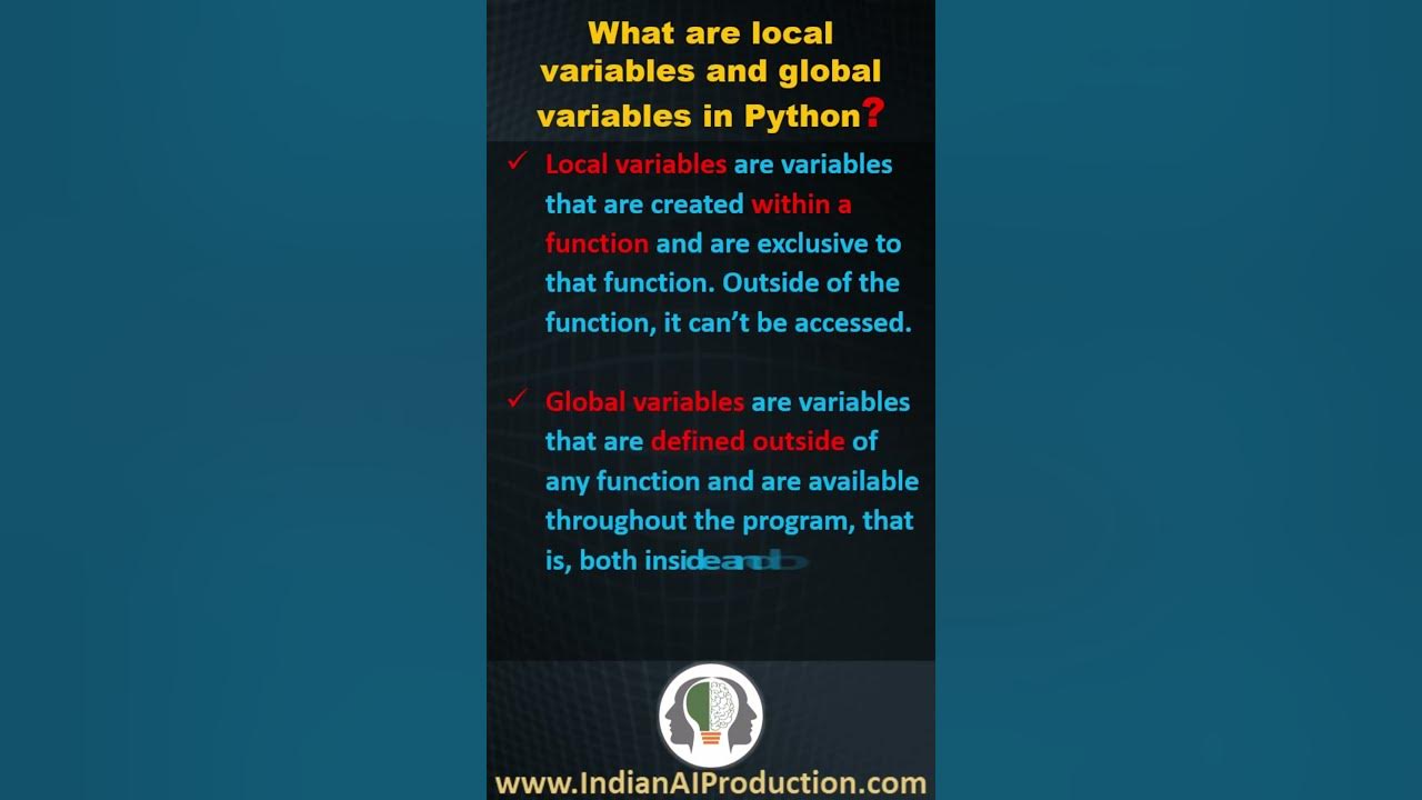 #23 What are Local and Global Variables in Python | Python Interview ...