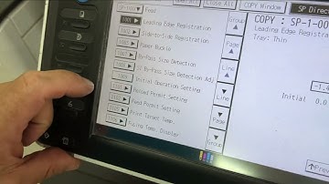 How to change the temperature of the Fusing Unit RICOH MPC 3003 3503 4503 5503