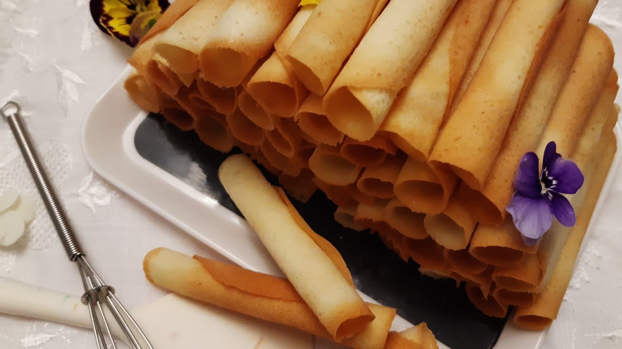 Les Cigarettes russes - biscuits mignons, parfums et croquants avec  seulement 4 ingrdients