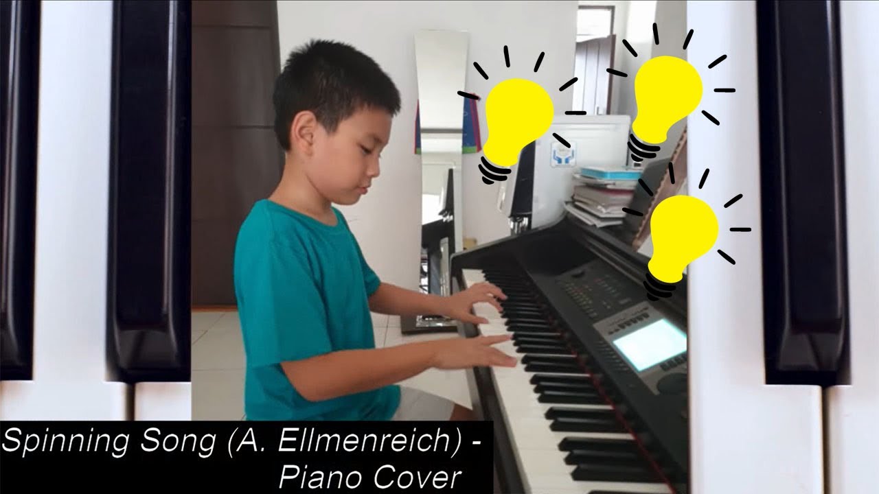 Piano lesson for 9 years old kids Spinning Song (A. Ellmenreich) Piano ...