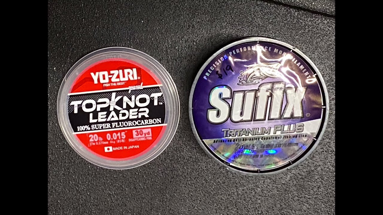 Yo-Zuri Fluorocarbon vs. Sufix Monofilament (underwater abrasion tests)