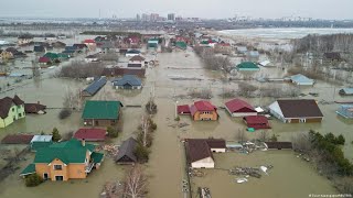 Footage Of Flooded Area In Russias Tyumen Region