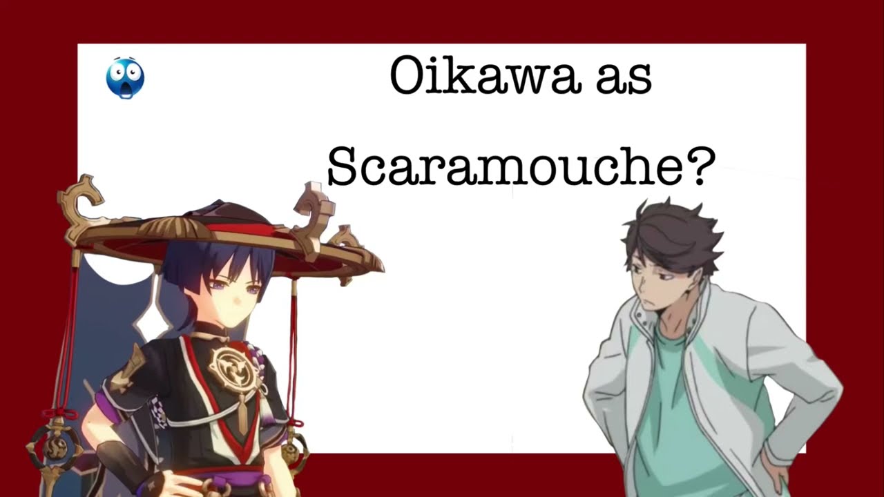 Oikawa as Scaramouche? || genshin impact skit || haikyuu texts!!