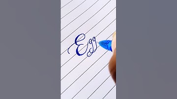 Egg 🥚 writing in calligraphy|#calligraphy #handwriting #cursive #shortsvideo #nameart