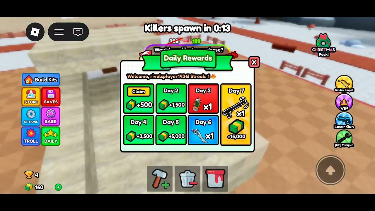 Playing build to survive 