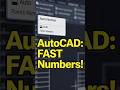 ACAD FAST NUMBERING- TCOUNT #autocadtamil #caddtraining #autocad