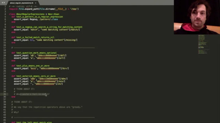 Ruby Koans Stream 4 - Regular Expressions