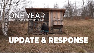 Unscheduled Chicken Update and Response  One Year in the Life of a Part Time Hermit