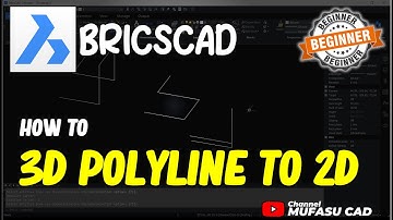 BricsCAD How To 3D Polyline To 2D