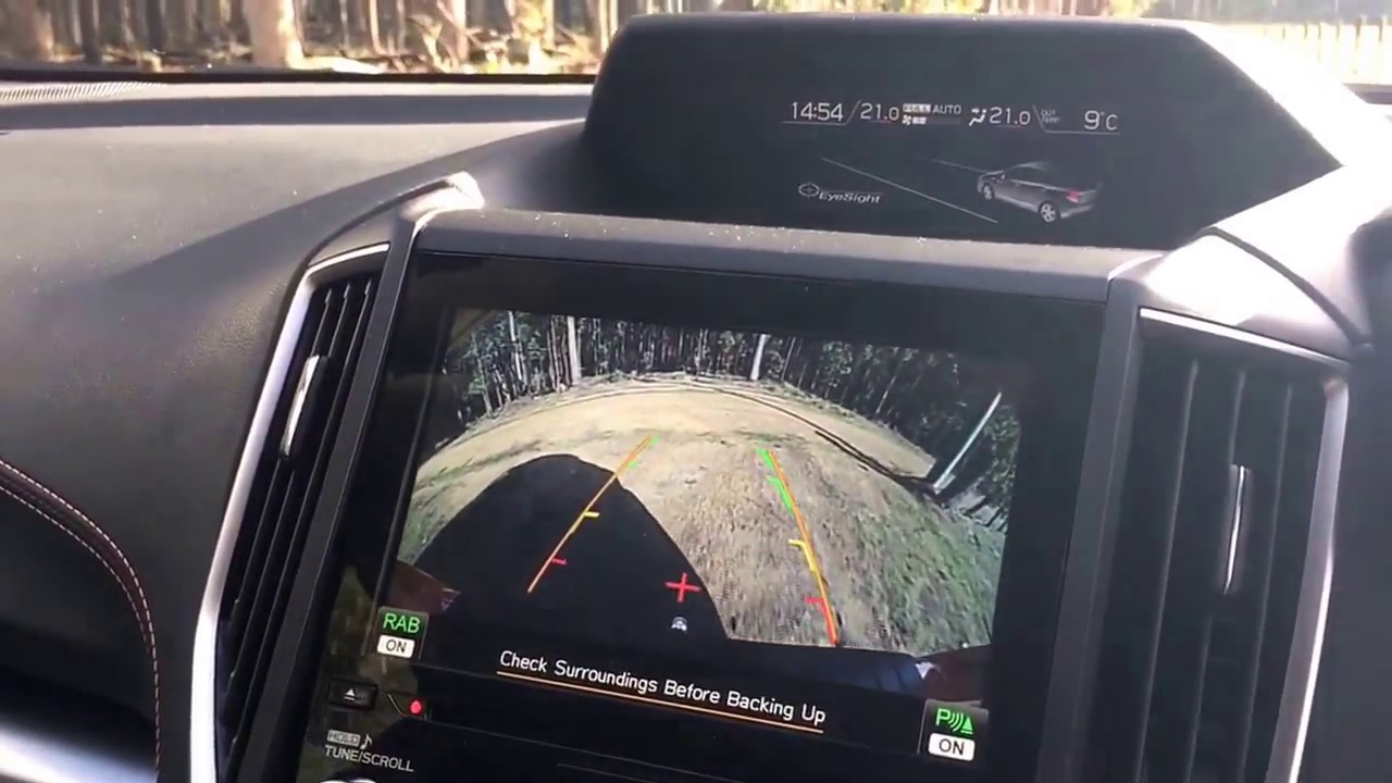 New Subaru XV reverse camera display YouTube