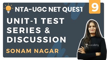 Unit-1 Test Series & Discussion Part-9 | Commerce Paper 2 | NTA UGC NET Paper -2 | NTA-UGC NET Quest