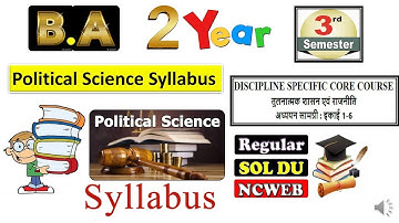 Ba 3rd Semester Political Science Syllabus 2022-23 |Ba Comparative Government and Politics syllabus