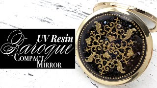 UV Resin DIY: Baroque Compact Mirror