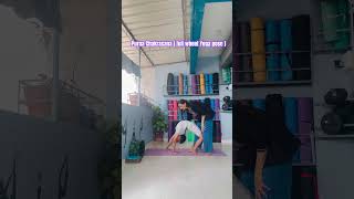 Purna chakrasana ( Full wheel Yoga pose ) #yogageeta #practice #mybaccha #wheelpose #trending