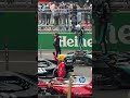 Chinese Shanghai F1 GP Finish & Podium From Main Grandstand. Kimi Antonelli, George Russell & Lewis