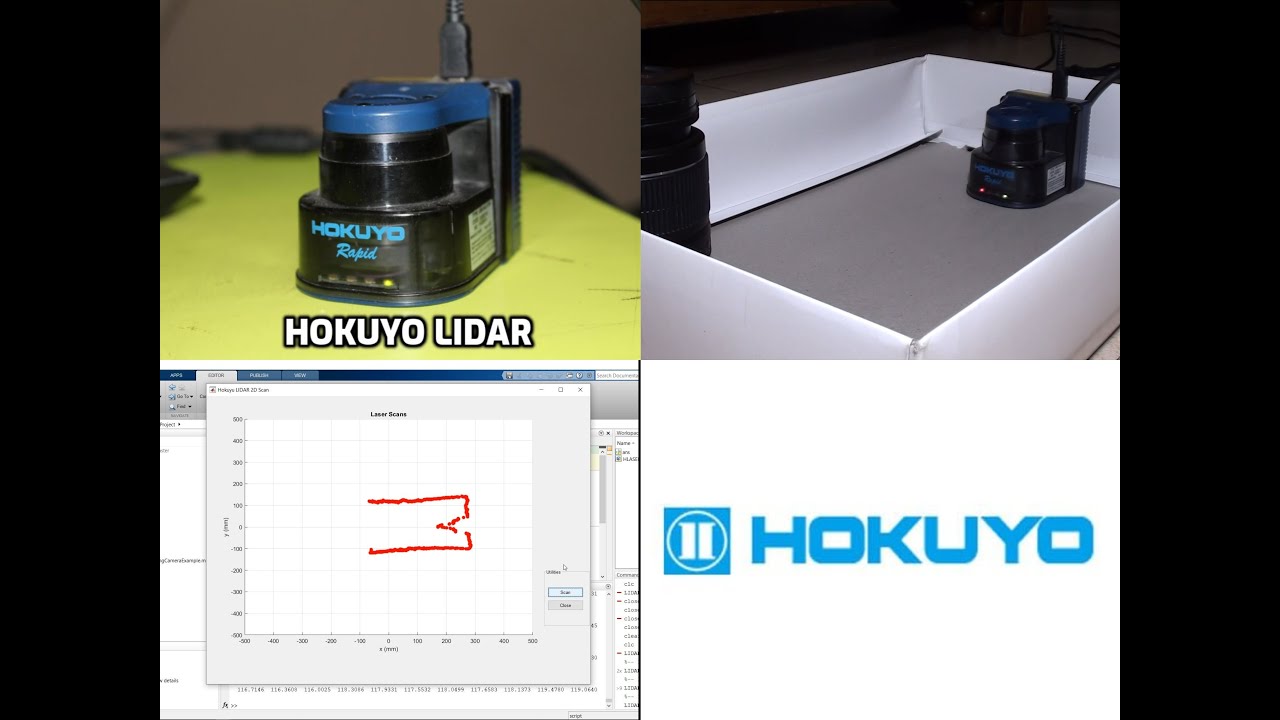 2D Scanning Using Hokuyo LIDAR In Matlab | 2019a| Hokuyo UBG-04lx-F01