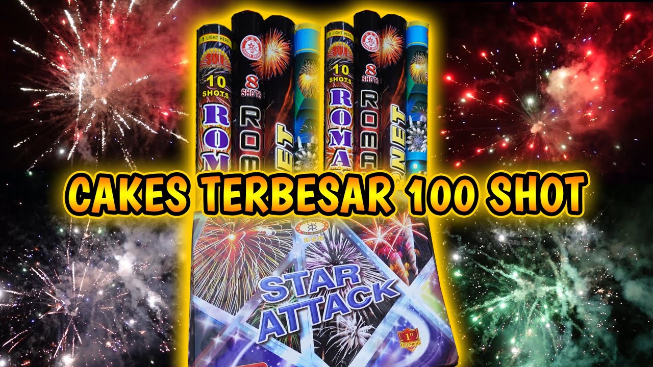NYUMET MERCON ROMAN CANDLE CAKES TERBESAR 1.8 1.9 100 SHOT MALAM TAKBIRAN LEBARAN 2021
