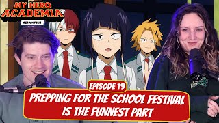 Prepping for the School Festival Is the Funnest Part | My Hero Academia Season 4 ep 19 Wife Reaction