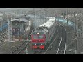 "двухэтажка" Тепловоз ТЭП70БС-220 с пассажирским поездом 138 Москва-Оренбург