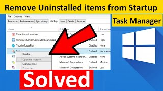 Remove Uninstalled items from Startup Tab in Task manager of Windows 10 / 11 screenshot 5