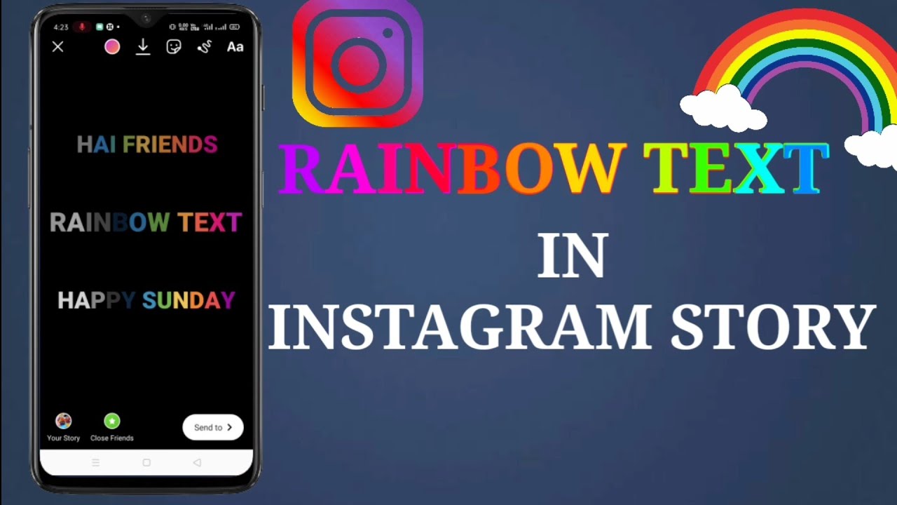 INSTAGRAM STORY TRICKS | How To Do Rainbow Text Instagram Story ...
