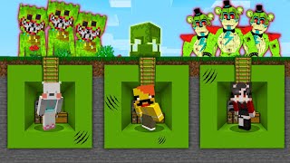 좀비섬에 숨으면 살 수 있어? [괴물섬] Zombie Monster Island Bunker Survival in minecraft