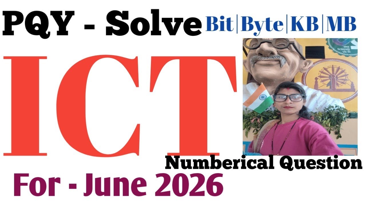 UGC NET Paper -1 , Unit 8 ICT PYQ practice.Bit|Byte|KB|MB| GB|TB. #bitbyte #ict .