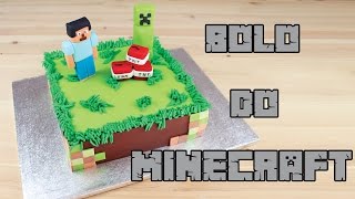 Bolo De Aniversário Para Fã De Um Jogo Minecraft Sobre Fundo Verde