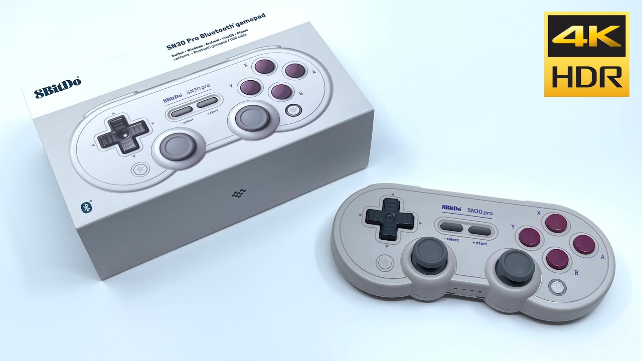 8bitdo Sn30 Pro Bluetooth Gamepad Unboxing Youtube