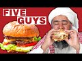 Tribal people try five guys for the first time