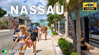 Nassau, Bahamas 🇧🇸 4K Walking Tour | Colorful Streets & Crystal-Clear Turquoise Waters