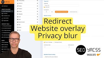 Redirect, website overlay and privacy blur in YACSS