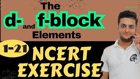 d- and f- block elements|NCERT Exercise|Part-1 #dblockelements #kmno4 #ncertsolutions #chemistry