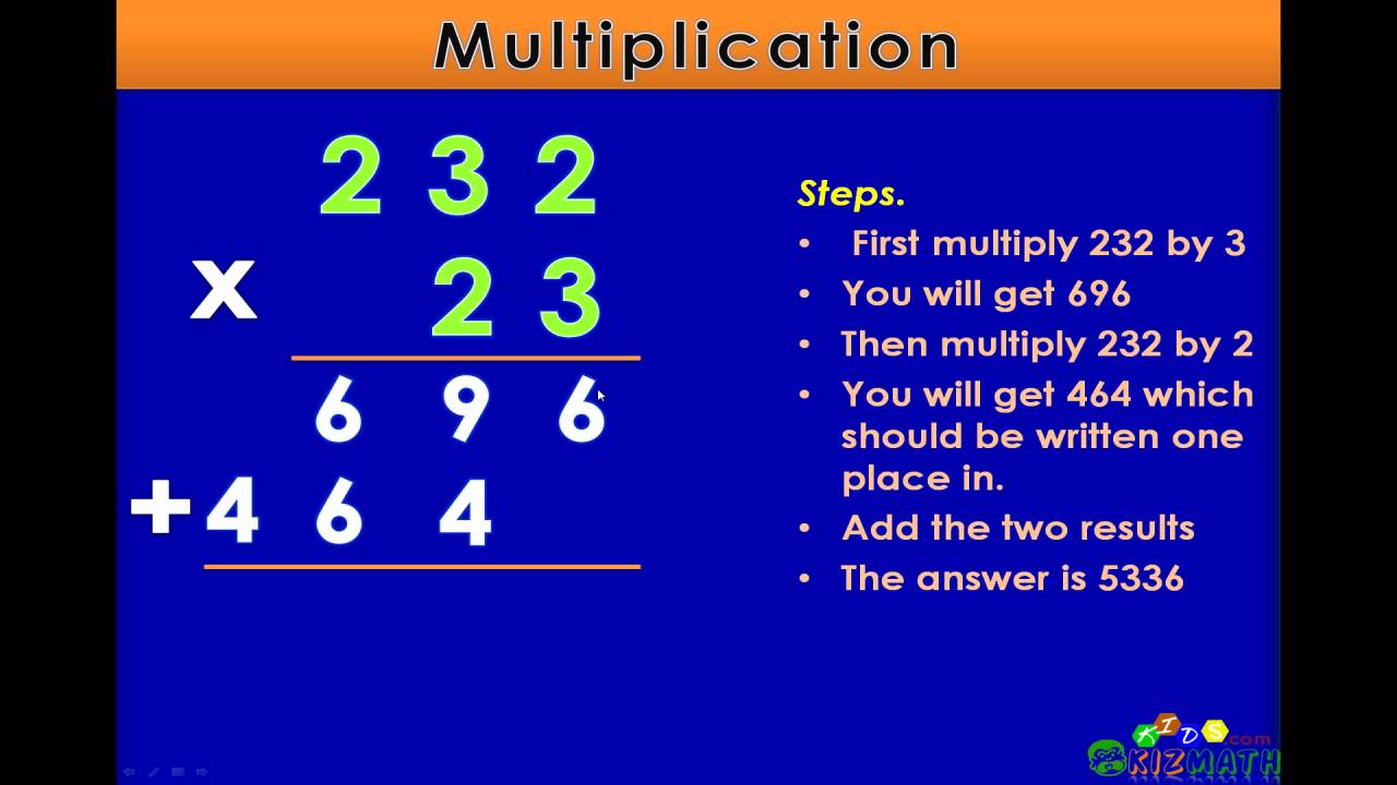 Multiplication with Two Digits - Math Lesson for 4th 