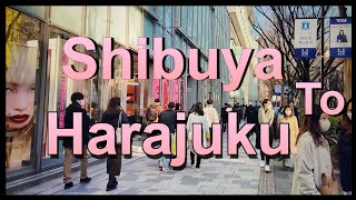 4K Japan Walk - Tokyo Shibuya to Harajuku February 2021
