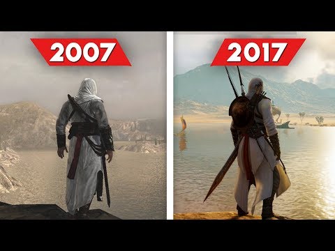 Assassin's Creed Comparison - 2007 vs 2017 (Graphics and Gameplay Evolution)