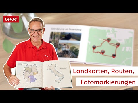 Landkarten, Routen und Fotomarkierungen