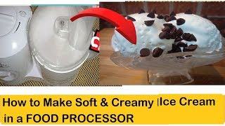 How to make Vanilla Ice Cream in Food processor | 3 Ingredients ice cream - No eggs