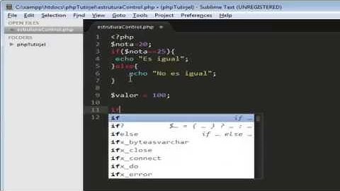 Curso PHP Basico #4 (Estructura de Control IF ELSE)