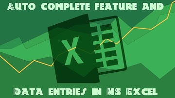 Auto Complete feature and Data entries in #excel #6