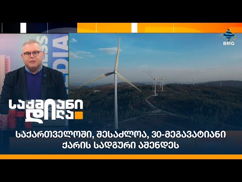 საქართველოში, შესაძლოა, 30-მეგავატიანი ქარის სადგური აშენდეს