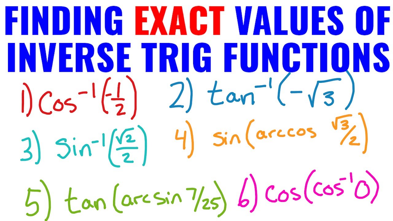 inverse trigonometric values