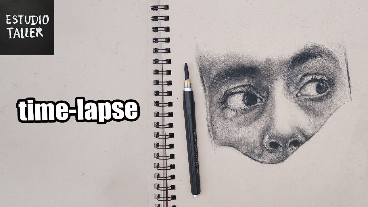 Speed Drawing: Dibujo realista con CARBONCILLO | Estudio Taller