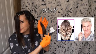 Following Brad Mondos "Ponytail Balayage Tutorial"