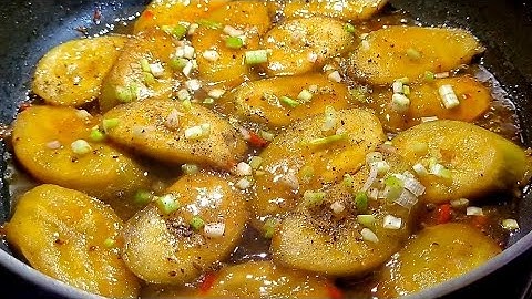 Chuối xanh kho tiêu dẻo thơm không chát ngon cơm