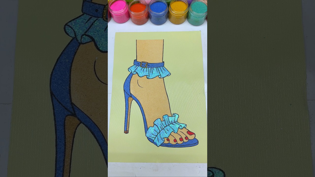 High Heels Sand Art  Painting 👠✨ 