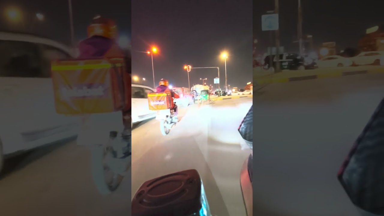 جولة ليلية بالدراجة في قلب البصرة واجواء الشتاء الباردة